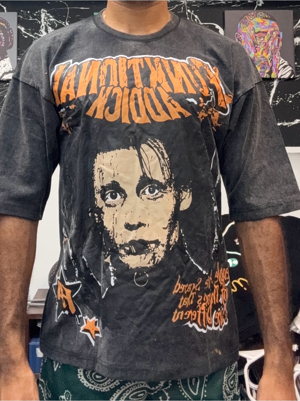 Black & Orange Graphic Men’s Band-Style T-Shirt - Picture 7 of 7